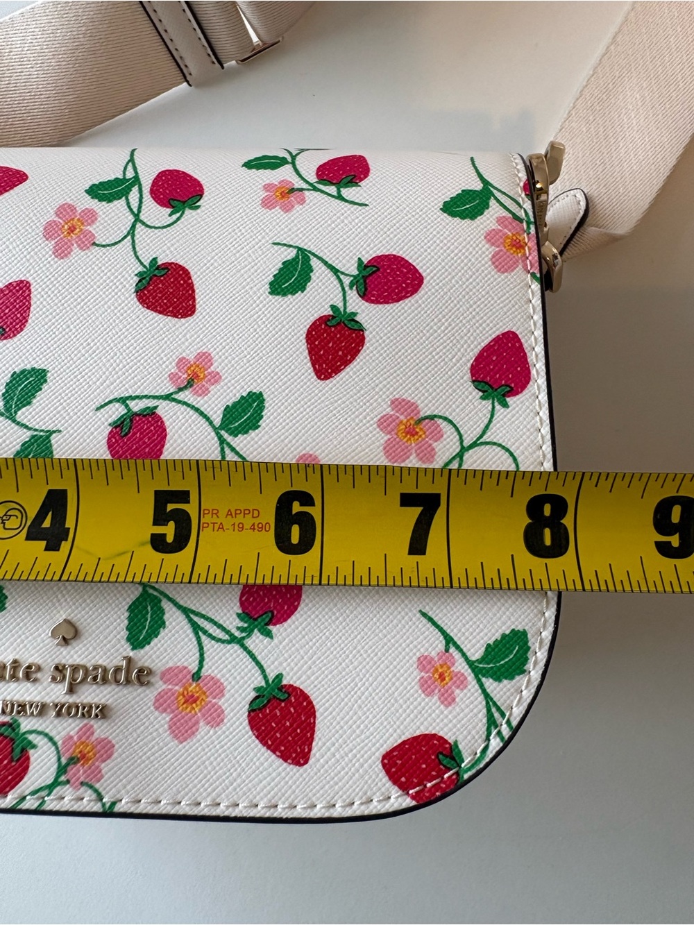Kate Spade Strawberry Vine Crossbody Saddle Bag - Picture 8 of 13